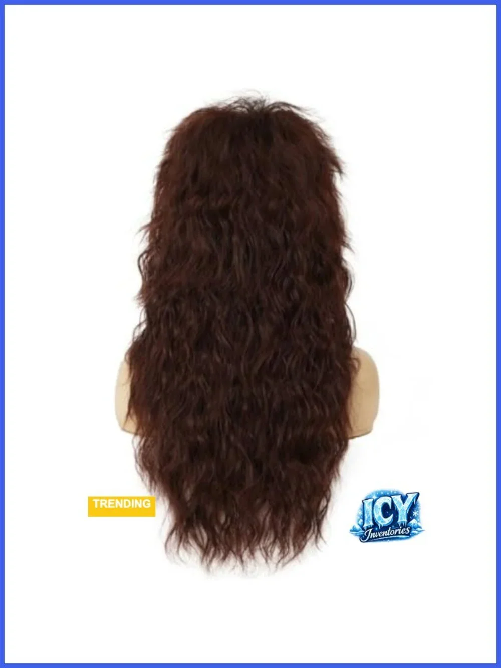 Brown Long Curly Wig for Women Synthetic Fiber Heat Resistant Halloween Costume